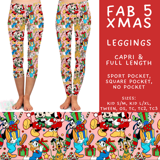 Batch #558 - Magical Character Christmas - Closes 7/20 - ETA mid/late Sept - Fab 5 Xmas Full and Capri Length Leggings