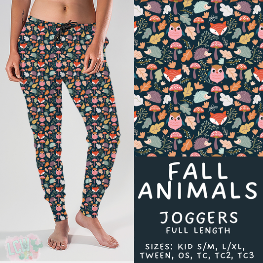 Batch #407 - Fall Fun 2 - Closes 9/4 - ETA mid/late October - Fall Animals Joggers