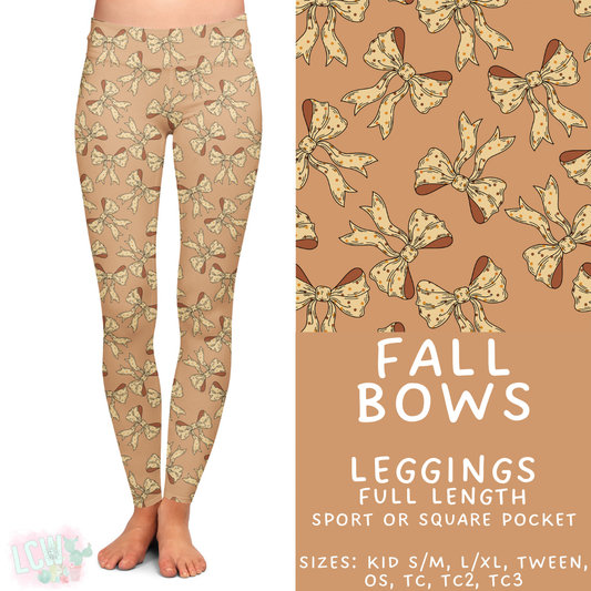 Batch #421 - Fun Run 15 - Closes 9/29 - ETA mid/late Nov - Fall Bows Full Length Leggings