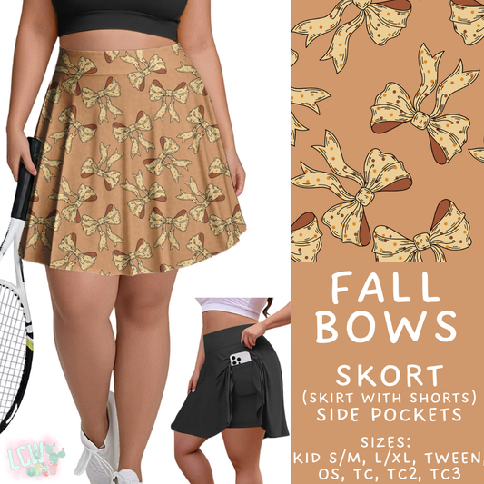 Batch #421 - Fun Run 15 - Closes 9/29 - ETA mid/late Nov - Fall Bows Skort