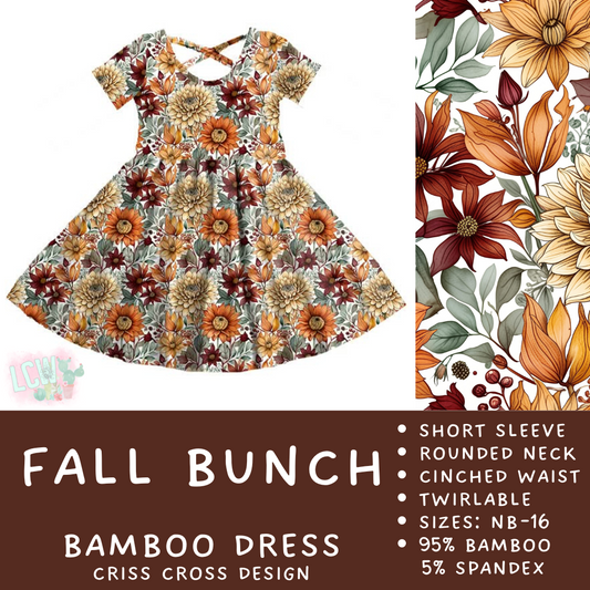 Ready to Ship - Fall Bunch Criss-Cross Bamboo Dress - 5T