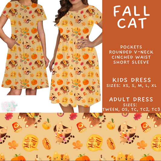 Batch #582 - Hello Fall 3 - Closes 9/7 - ETA early Nov - Fall Cat Adult & Kids Dresses