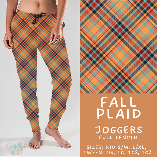 Batch #407 - Fall Fun 2 - Closes 9/4 - ETA mid/late October - Fall Plaid Joggers