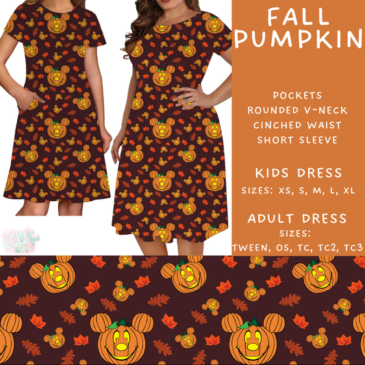 Batch #404 - Magical Fall 2 - Closes 8/29 - ETA mid/late October - Fall Pumpkin Womens & Girls Dresses