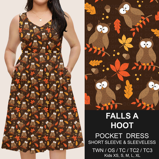 B302 - Preorder Falls a Hoot Pocket Dress (Closes 7/24. ETA: early Oct)