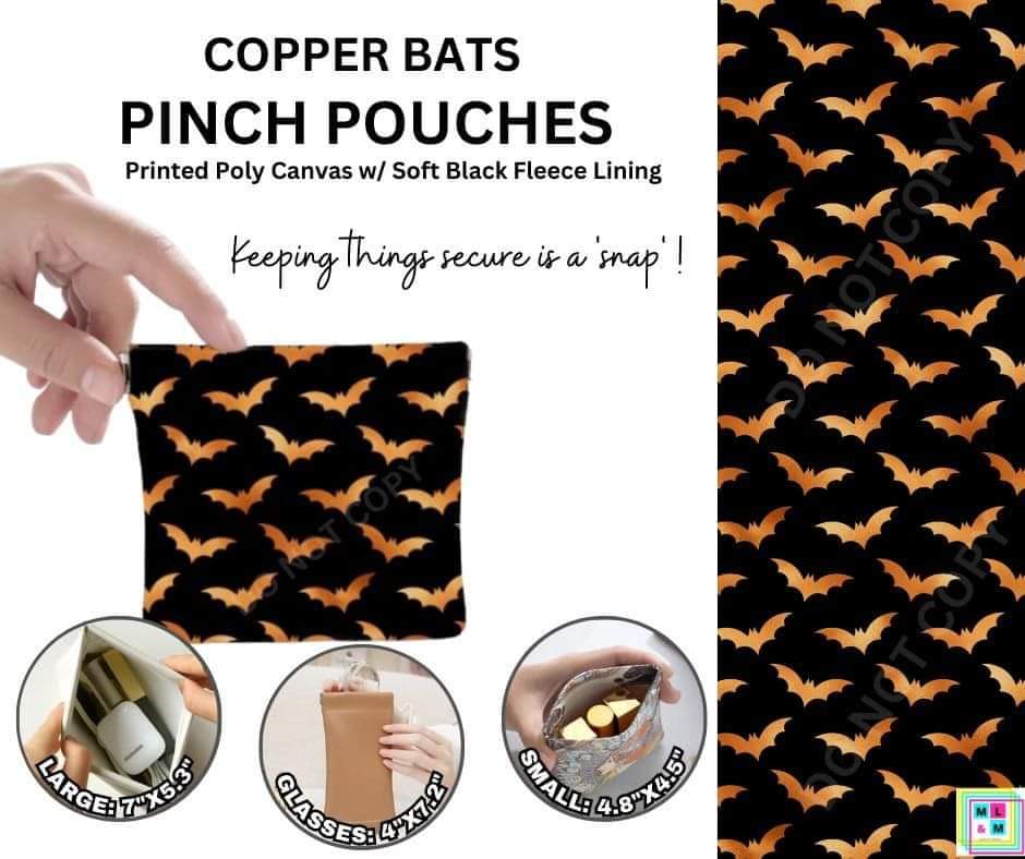 Copper Bats Pinch Pouches in 3 Sizes - Alonna's Legging Land