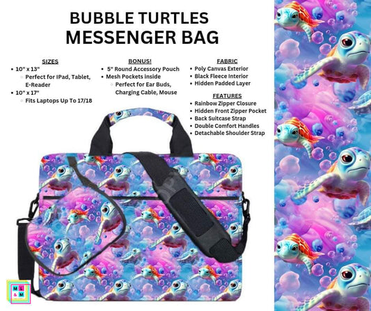 Bubble Turtles Messenger Bag