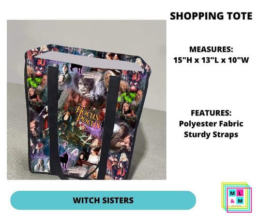 Witch Sisters Shopping Tote