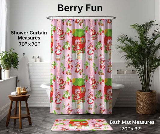 Berry Fun Custom Shower Curtain and/or Bath Mat
