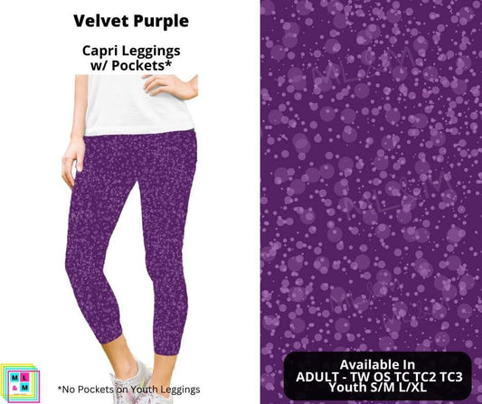 Velvet Purple Capri Length w/ Pockets