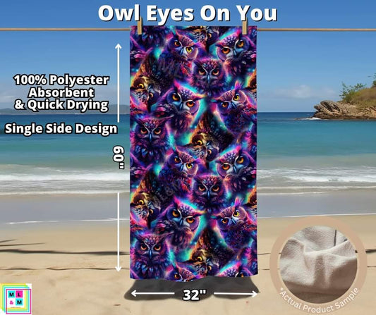 Preorder! Closes 3/11. ETA June. Owl Eyes On You Towel - Alonna's Legging Land