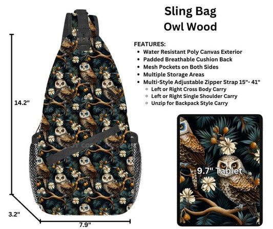 Owl Wood Sling Bag - Alonna's Legging Land