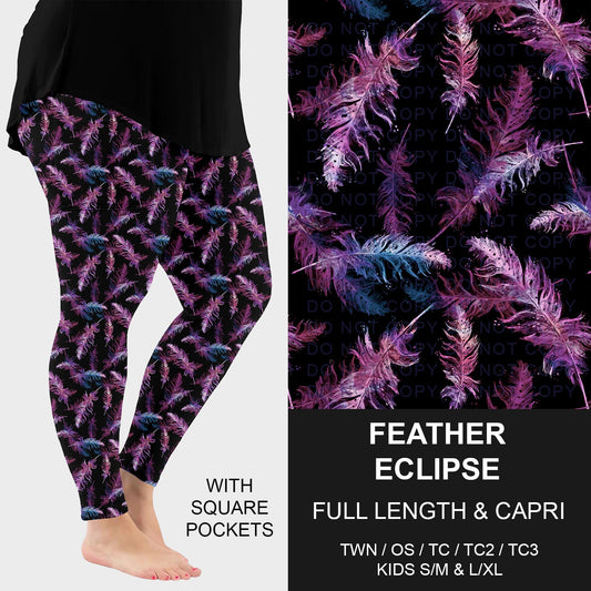 B258 - Preorder Feather Eclipse Leggings w/ Pockets (Closes 11/02. ETA: mid Jan.)