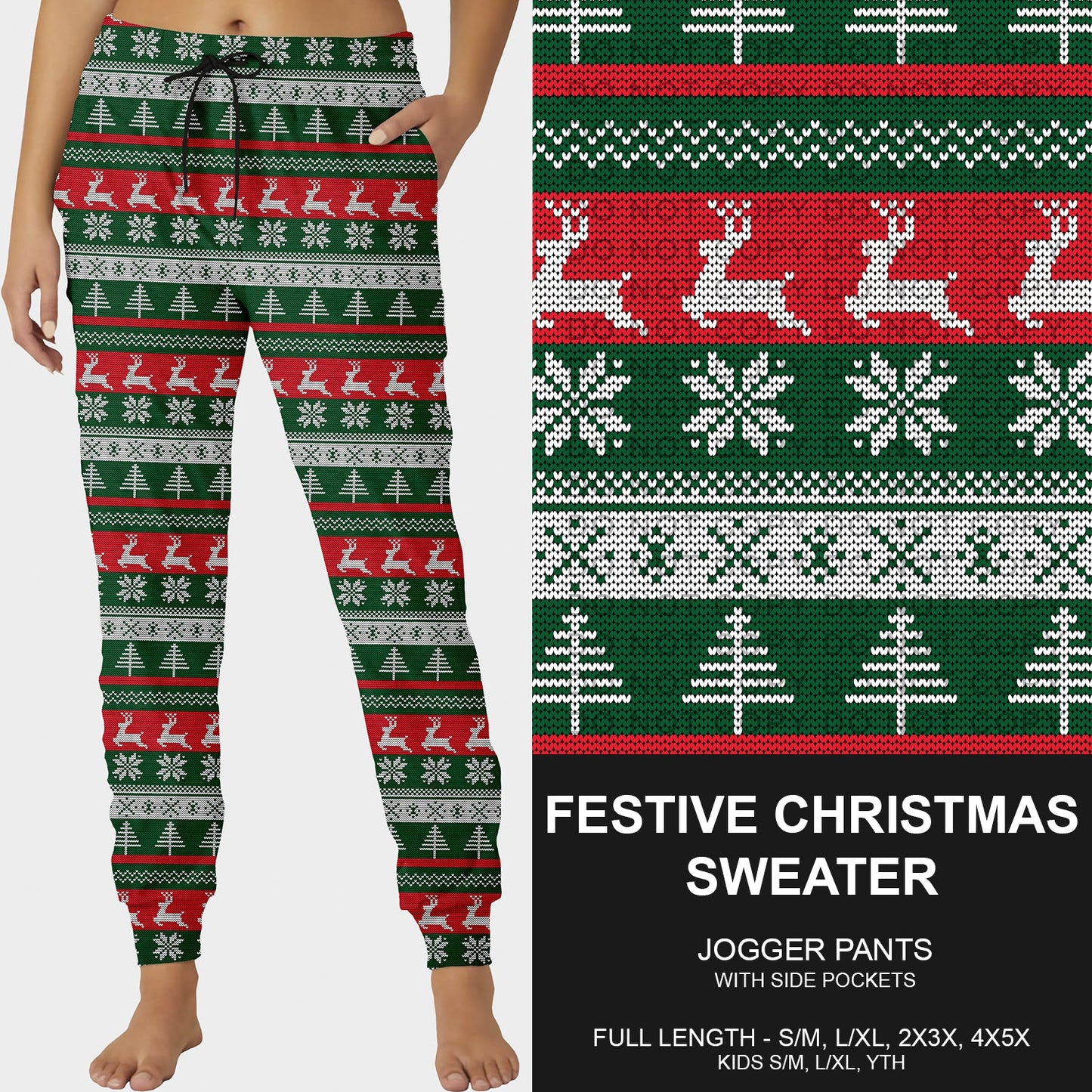 B255 - Preorder Festive Christmas Sweater Joggers (Closes 10/12. ETA early Dec.)