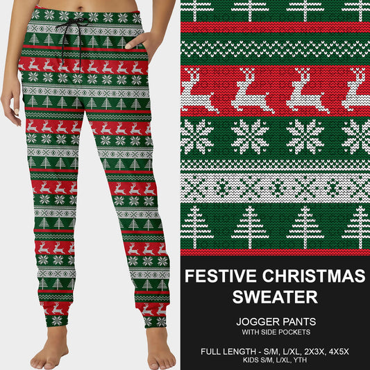 B255 - Preorder Festive Christmas Sweater Joggers (Closes 10/12. ETA early Dec.)