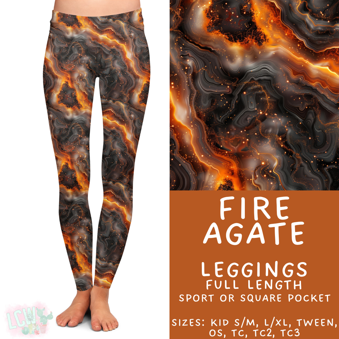 Batch #448 - Agate Collection - Closes 11/17 - ETA early Jan - Fire Agate Full Length Leggings
