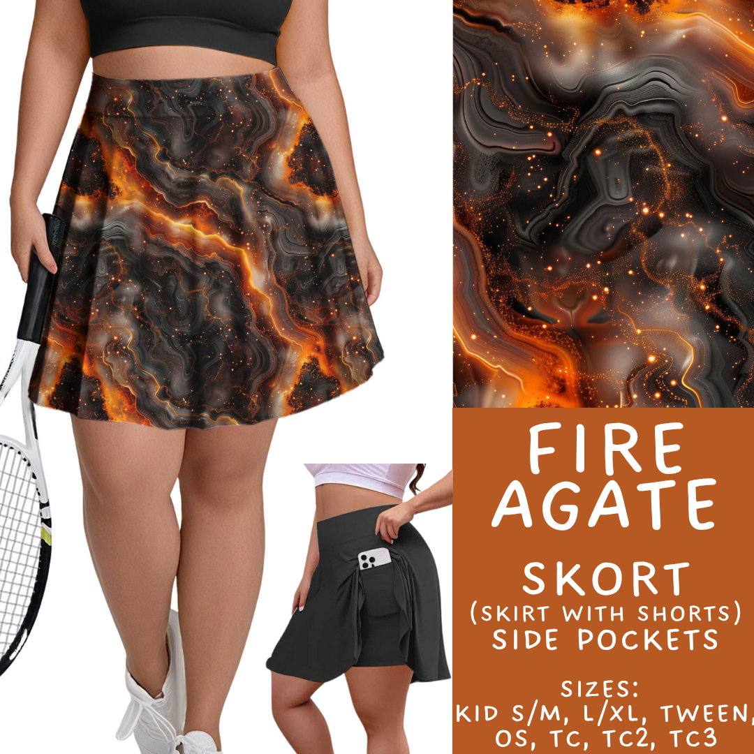 Batch #448 - Agate Collection - Closes 11/17 - ETA early Jan - Fire Agate Skort