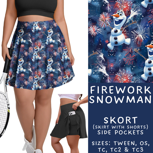 Batch #338 - Magical 4th of July - Closes 5/7 - ETA mid June - Firework Snowman Skort
