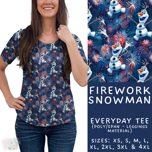 Batch #338 - Magical 4th of July - Closes 5/7 - ETA mid June - Firework Snowman Everyday Tee