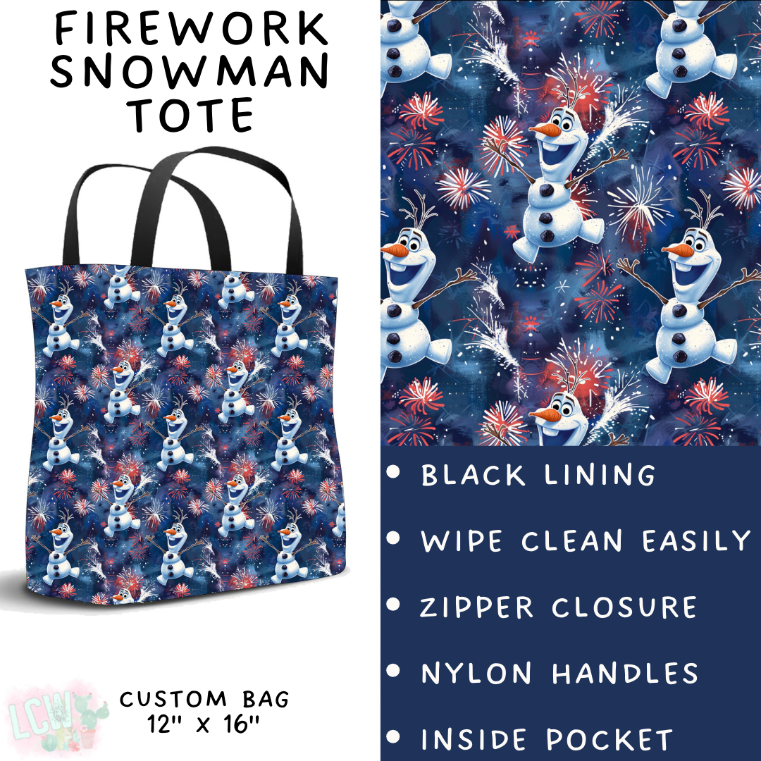 Batch #338 - Magical 4th of July - Closes 5/7 - ETA mid June - Firework Snowman Tote