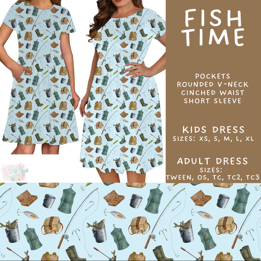Batch #508 - February Request Run - Closes 3/25 - ETA late May - Fish Time Adult & Kids Dresses