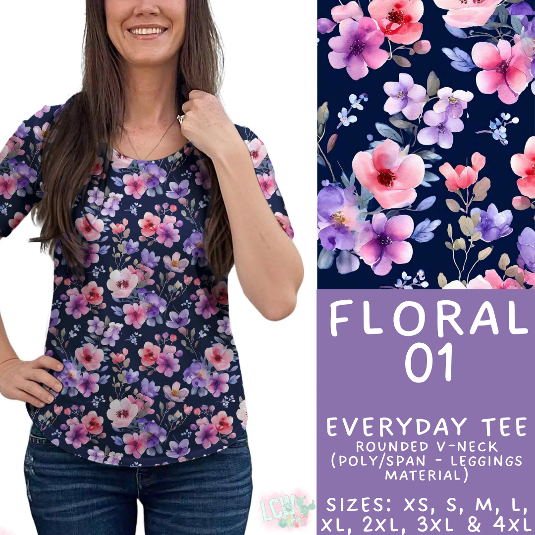 Batch #540 - May Flowers - Closes 6/8 - ETA early August - Floral 01 Everyday Tee
