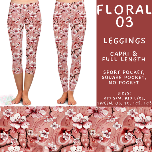 Batch #540 - May Flowers - Closes 6/8 - ETA early August - Floral 03 Full and Capri Length Leggings