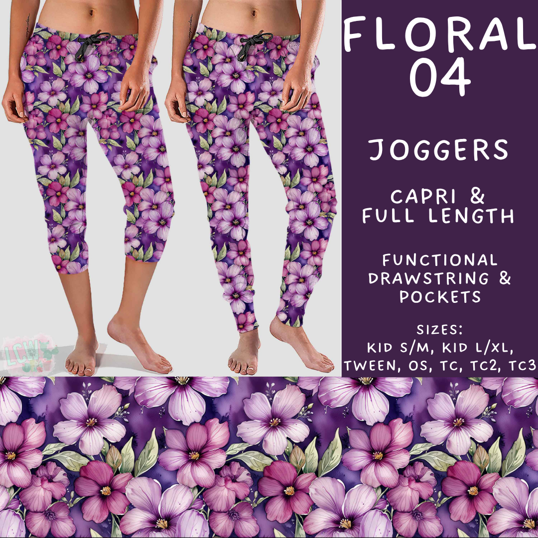 Batch #540 - May Flowers - Closes 6/8 - ETA early August - Floral 04 Full and Capri Length Joggers