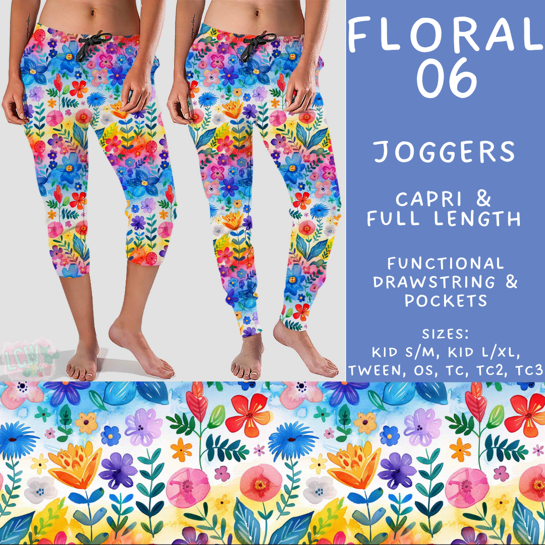 Batch #540 - May Flowers - Closes 6/8 - ETA early August - Floral 06 Full and Capri Length Joggers