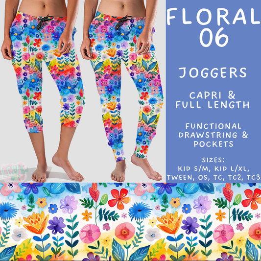 Batch #540 - May Flowers - Closes 6/8 - ETA early August - Floral 06 Full and Capri Length Joggers