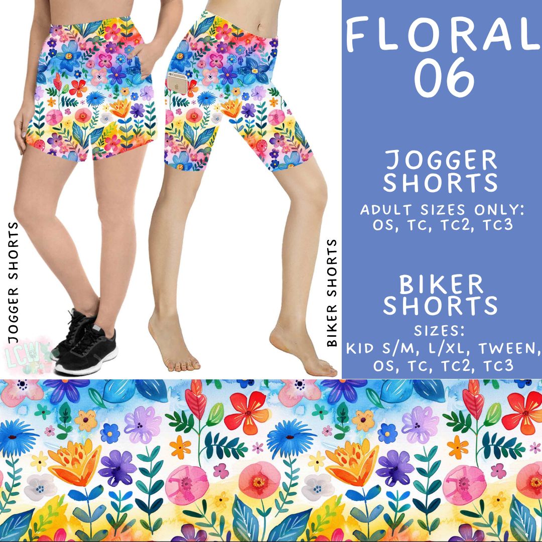 Batch #540 - May Flowers - Closes 6/8 - ETA early August - Floral 06 Biker & Jogger Shorts