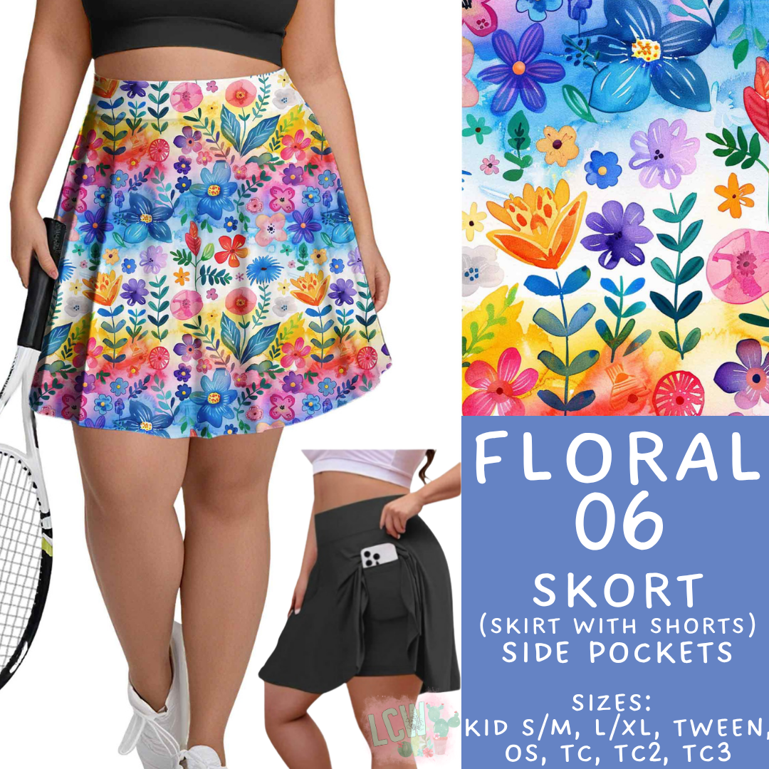 Batch #540 - May Flowers - Closes 6/8 - ETA early August - Floral 06 Skort