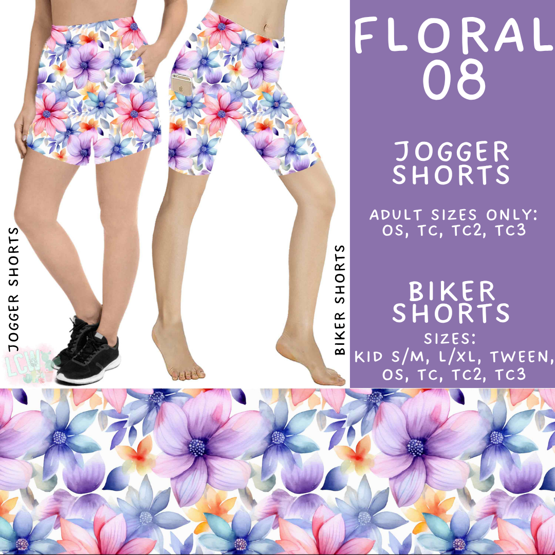 Batch #540 - May Flowers - Closes 6/8 - ETA early August - Floral 08 Biker & Jogger Shorts