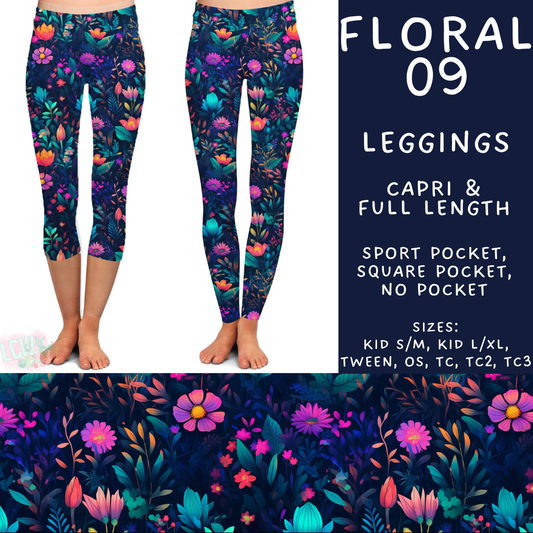 Batch #540 - May Flowers - Closes 6/8 - ETA early August - Floral 09 Full and Capri Length Leggings