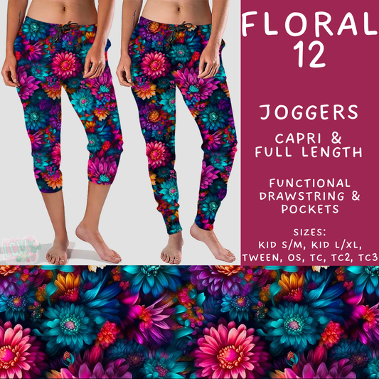Batch #540 - May Flowers - Closes 6/8 - ETA early August - Floral 12 Full and Capri Length Joggers