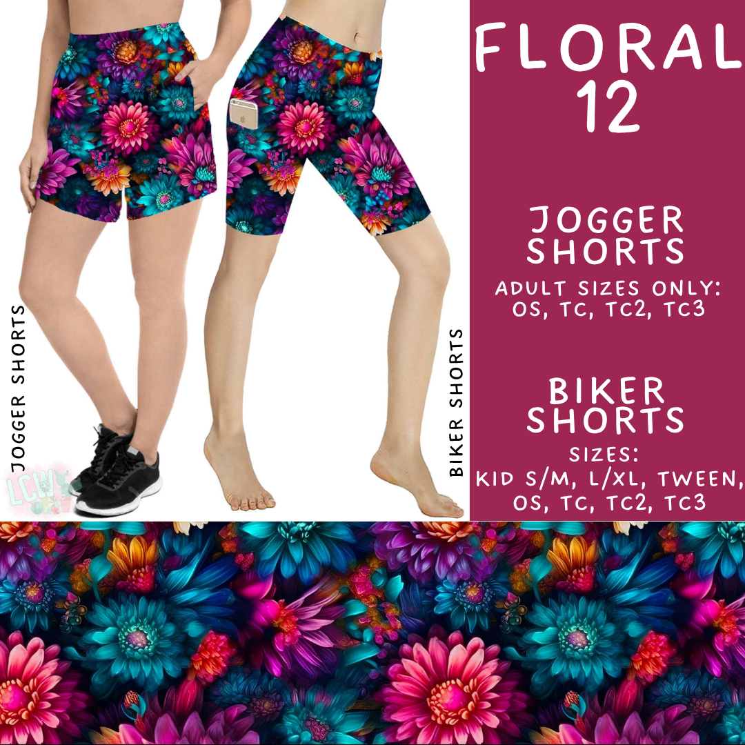 Batch #540 - May Flowers - Closes 6/8 - ETA early August - Floral 12 Biker & Jogger Shorts