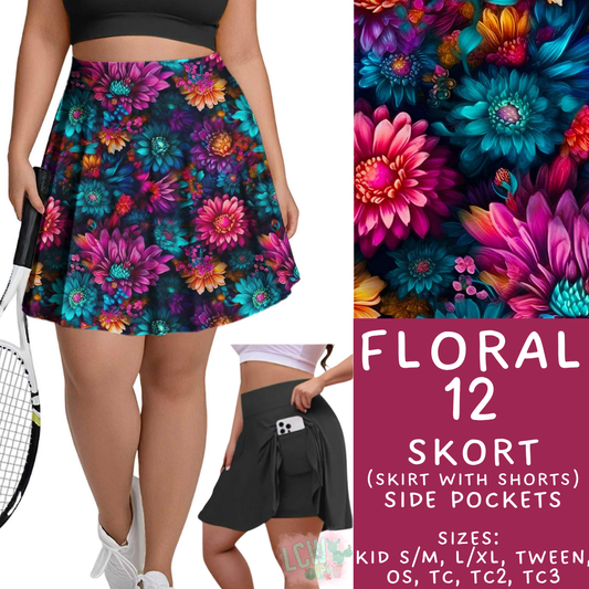 Batch #540 - May Flowers - Closes 6/8 - ETA early August - Floral 12 Skort