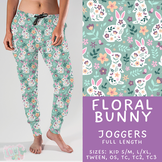 Batch #478 - Bunny Trail Collection - Closes 1/12 ETA - Early March - Floral Bunny Joggers