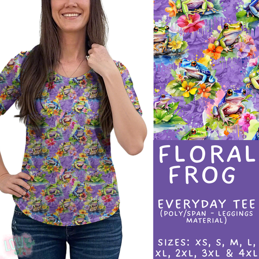 Batch #411 - July Request Run - Closes 9/11 - ETA late October - Floral Frog Everyday Tee