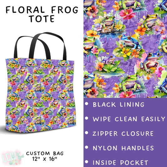 Batch #411 - July Request Run - Closes 9/11 - ETA late October - Floral Frog Tote