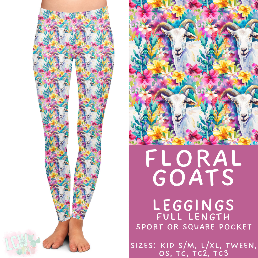 Batch #427 - August Request Run - Closes 10/9 - ETA late Nov - Floral Goats Full Length Leggings