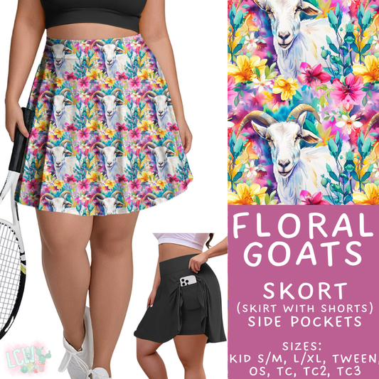 Batch #427 - August Request Run - Closes 10/9 - ETA late Nov - Floral Goats Skort