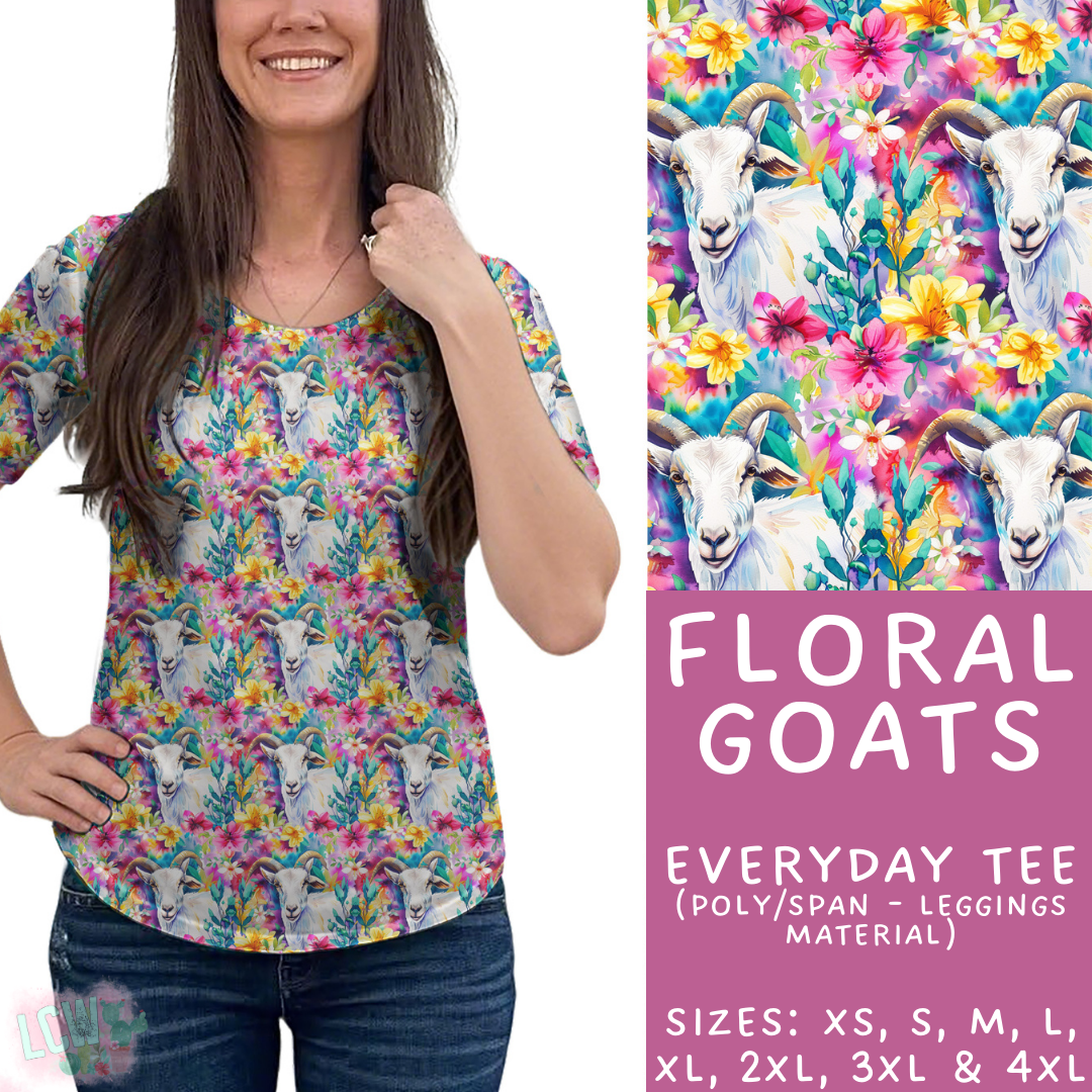 Batch #427 - August Request Run - Closes 10/9 - ETA late Nov - Floral Goats Everyday Tee