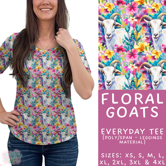 Batch #427 - August Request Run - Closes 10/9 - ETA late Nov - Floral Goats Everyday Tee