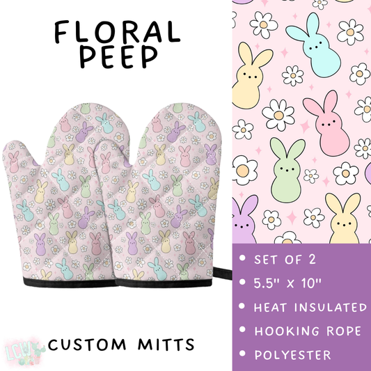 Batch #476 - Bake Off - Closes 1/16 - ETA early/mid March - Floral Peep Oven Mitts