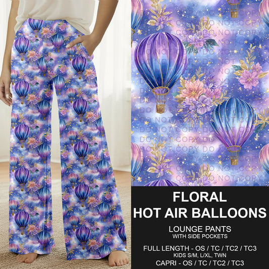 B282 - Preorder Floral Hot Air Balloons Lounge Pants (Closes 3/29. ETA: early June)