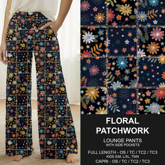 B286 - Preorder Floral Patchwork Lounge Pants (Closes 4/19. ETA: late June)