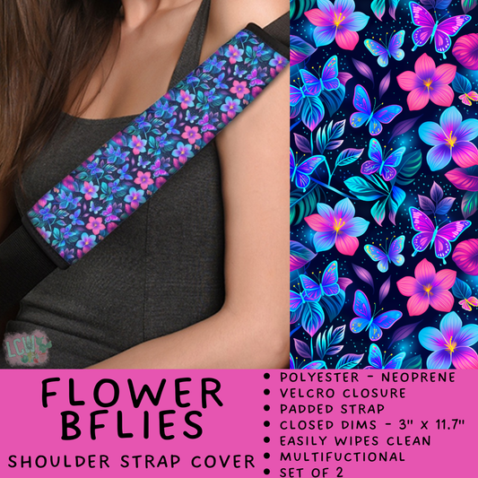 Batch #423 - Car Accessories - Closes 10/2 - ETA mid/late Nov - Flower BFlies Shoulder Strap Pads