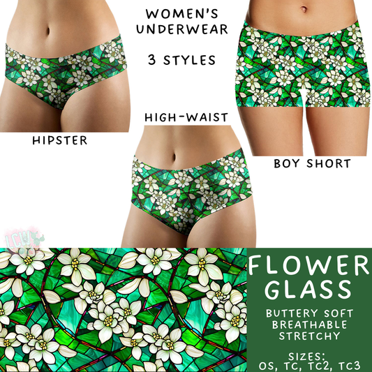 Batch #340 - Comfortable Underwear 4 - Closes 5/16 - ETA early July - Flower Glass Women's Underwear