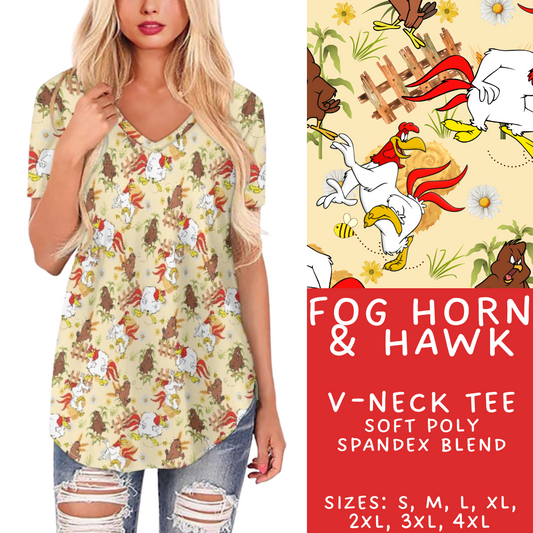 Batch #411 - July Request Run - Closes 9/11 - ETA late October - Fog Horn & Hawk V-Neck Tee